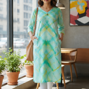 Princess Kurti_Aqua